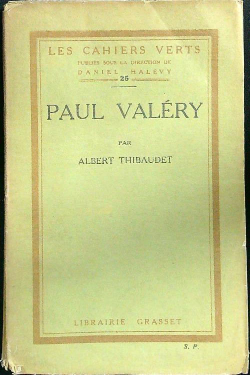 Paul Valery - Albert Thibaudet - copertina