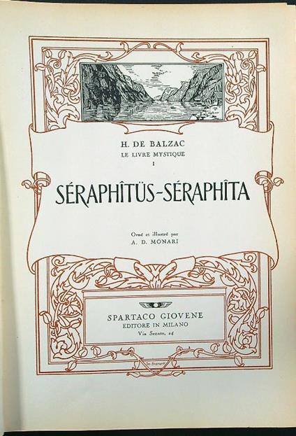 Seraphitus - Seraphita - H. de Balzac - copertina