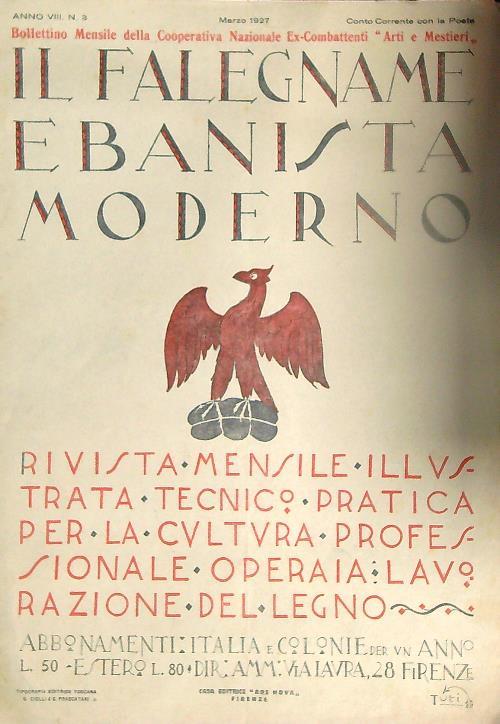 Il falegname ebanista moderno 3/marzo 1927 - copertina