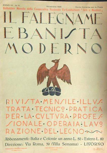 Il falegname ebanista moderno 11/Novembre 1926 - copertina