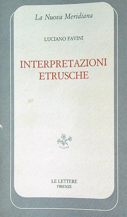 Interpretazioni etrusche - Luciano Favini - copertina