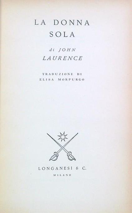 La donna sola - John Laurence - copertina