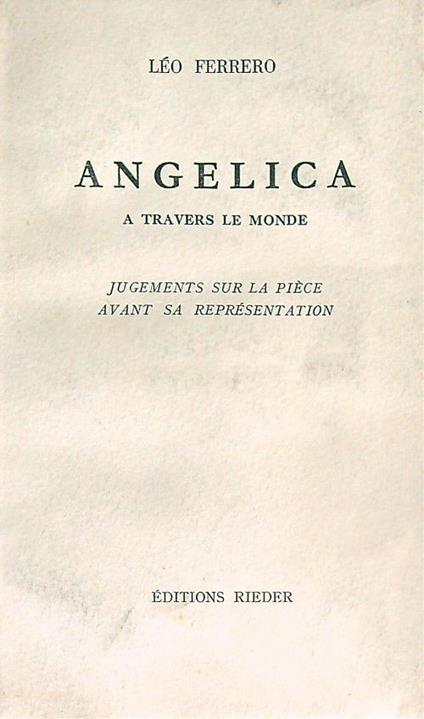 Angelica à travers le monde - Leo Ferrero - copertina
