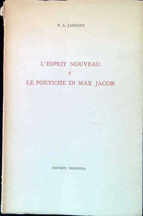 L' esprit nouveau e le poetiche di Max Jacob