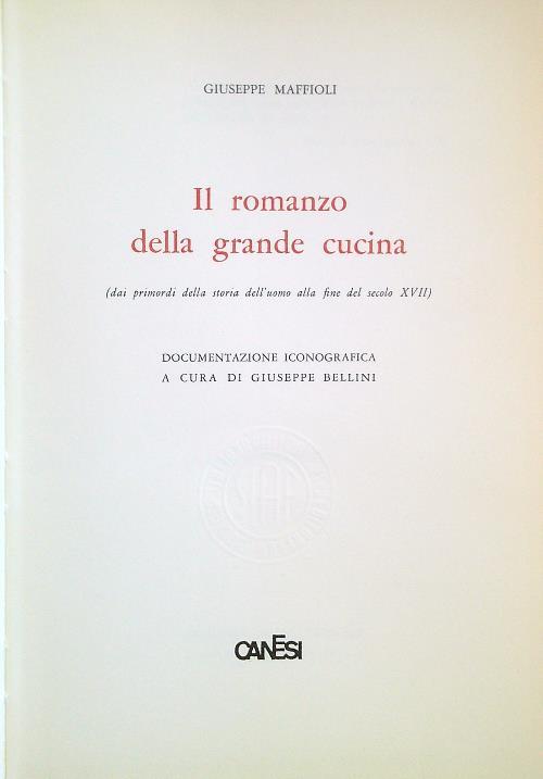 Il romanzo della grande cucina