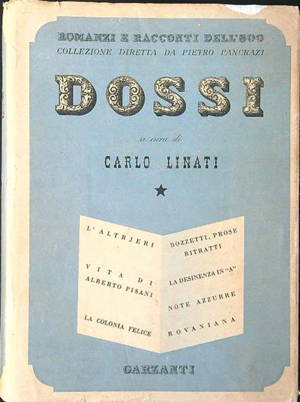 Dossi - Carlo Linati - copertina