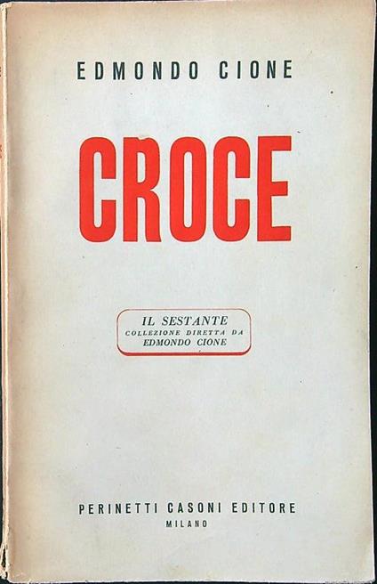 Croce - Edmondo Cione - copertina