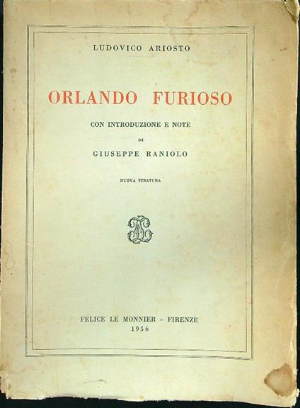 Orlando Furioso - Ludovico Ariosto - copertina