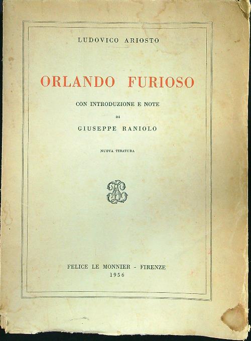 Orlando Furioso - Ludovico Ariosto - copertina