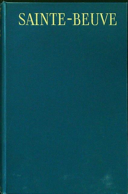 Sainte-Beuve - Harold Nicolson - copertina