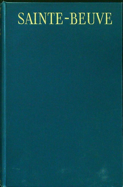 Sainte-Beuve - Harold Nicolson - copertina