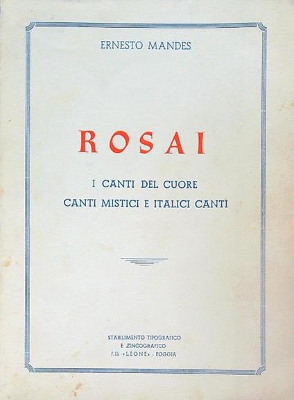 Rosai  - Ernesto Mandes - copertina
