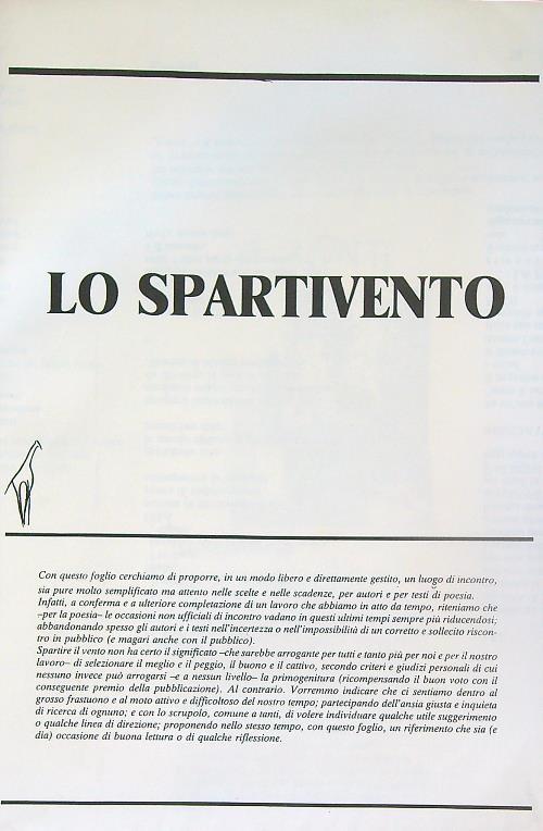 Lo spartivento. Numero 3/ giugno 1987