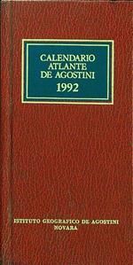 Calendario Atlante De Agostini 1992