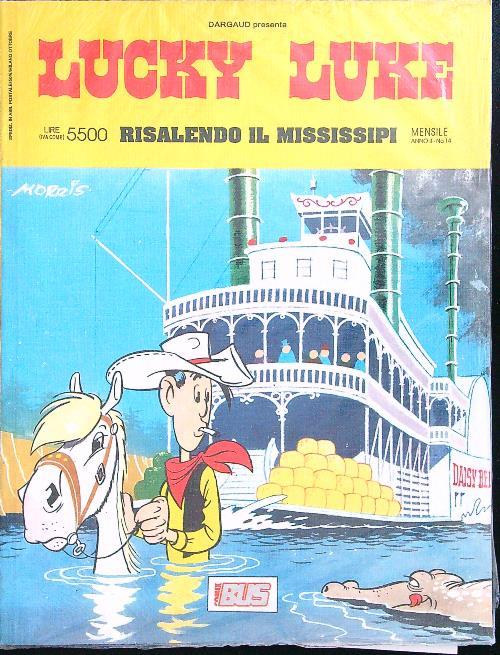 Lucky Luke n. 14 Risalendo il Mississipi - copertina