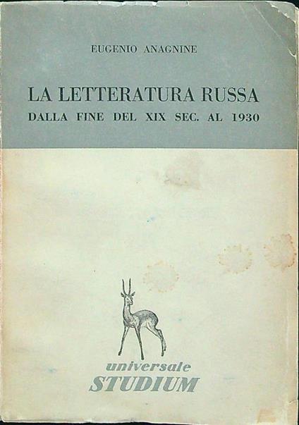 La letteratura russa - Eugenio Anagnine - copertina
