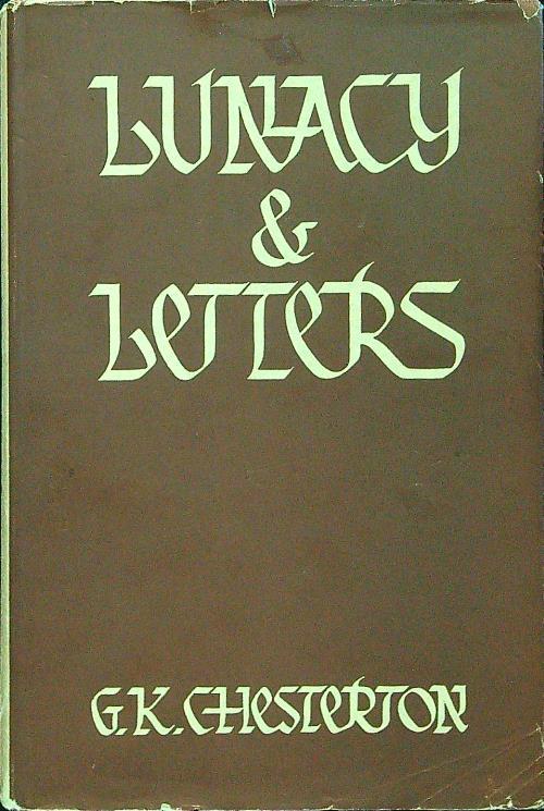 Lunacy and letters - G.K. Chesterton - copertina