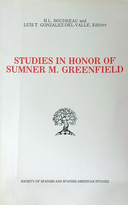 Studies in honor of Sumner M. Greenfield - H.L. Boudreau - copertina