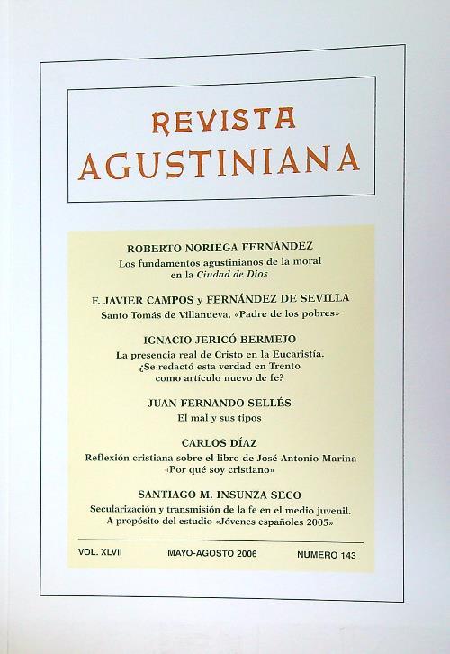 Revista agustiniana Vol XLVII Mayo-Agosto 2006 Numero 143