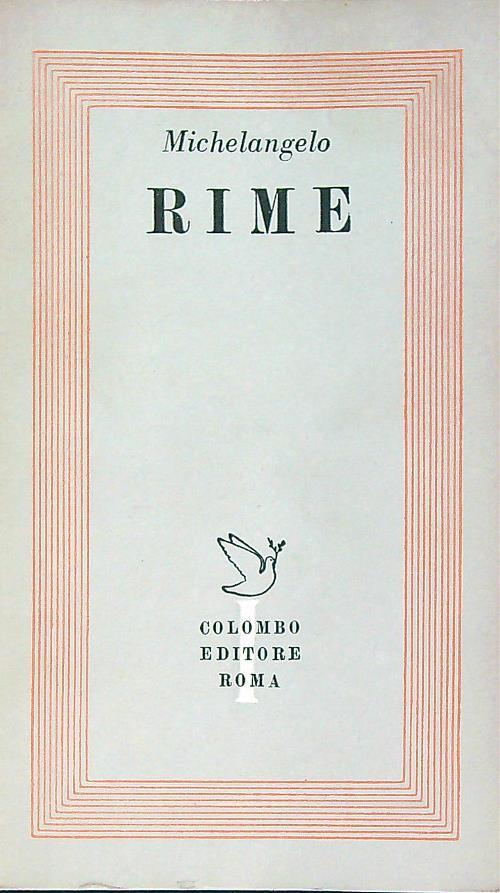 Rime - Michelangelo - copertina
