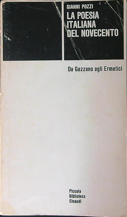 La  poesia Italiana del Novecento - Gianni Pozzi - copertina