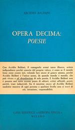 Opera decima: Poesie