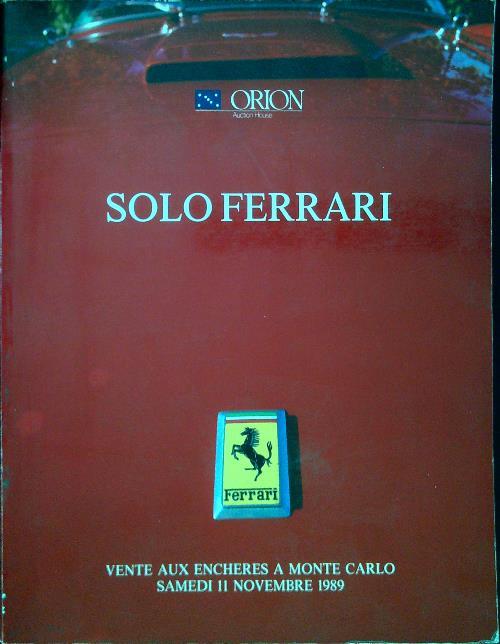 Solo Ferrari - copertina
