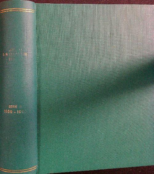 Annali della scuola Normale superiore di Pisa serie II 1959-1960 - copertina