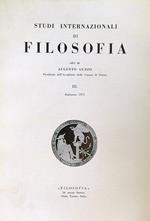 Studi internazionali di filosofia III/Autunno 1971
