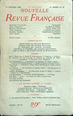 La nouvelle revue francais 62/fevrier 1958