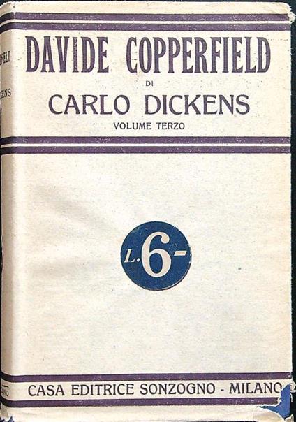 Davide Copperfield volume terzo - Carlo Dickens - copertina