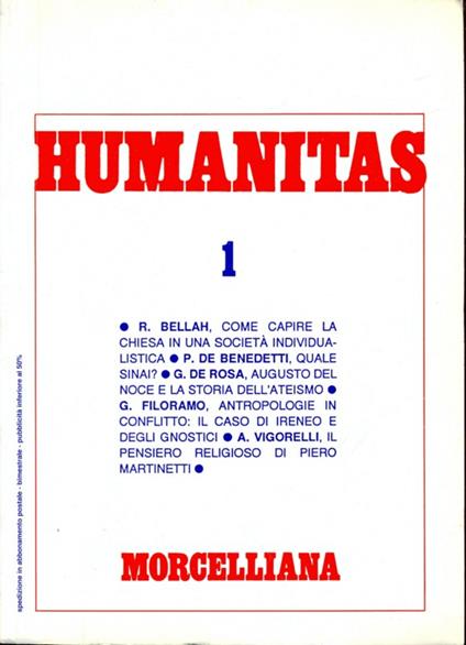 Humanitas vol.1/ 1996 - copertina