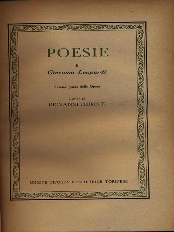 Poesie vol. I