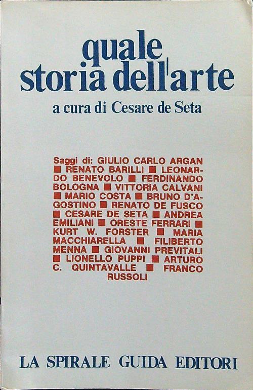 Quale storia dell'arte