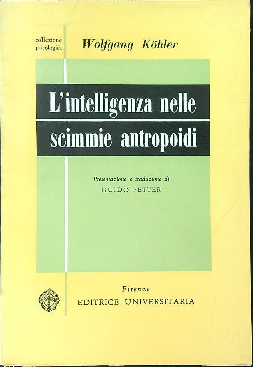 L' intelligenza nelle scimmie antropoidi