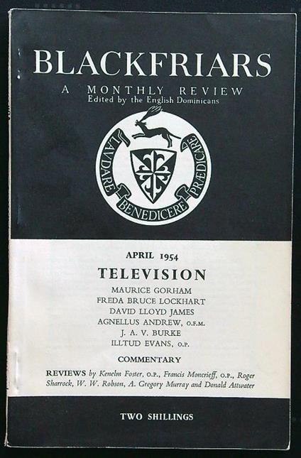Blackfriars april 1954 - copertina