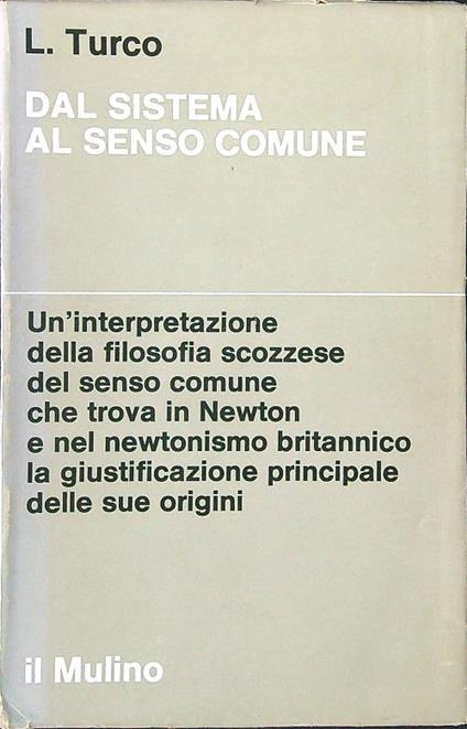Dal sistema al senso comune - Luigi Turco - copertina