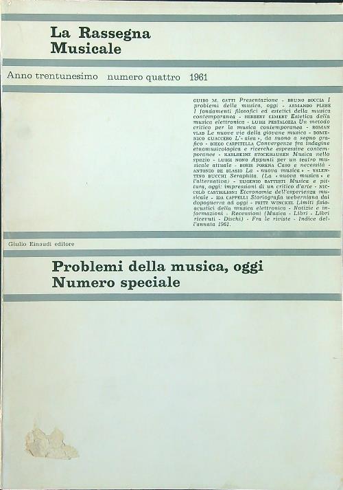 La Rassegna Musicale n. 4/1961