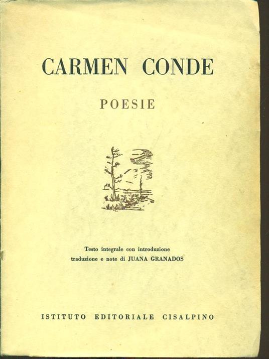Carmen Conde. Poesie - Juana Granados - copertina