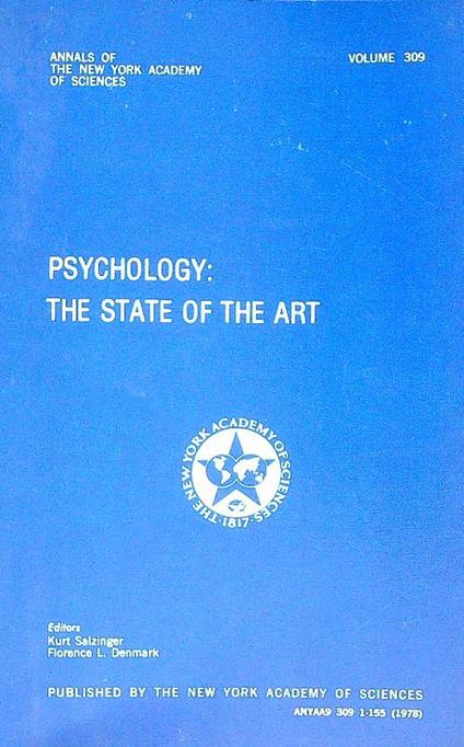 Psychology: the state of the art - Kurt salzinger - copertina