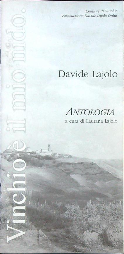 Vinchio è il mio nido. Antologia - Laurana Lajolo - copertina