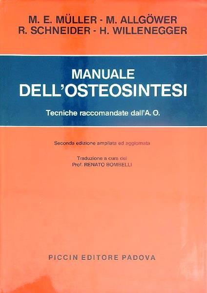 Manuale dell'osteosintesi - copertina