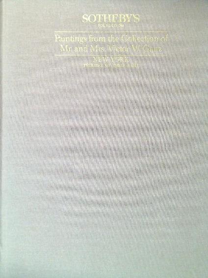 Sale 5772 Paintings from the Collection of Mr and Mrs Victor W. Canz - copertina