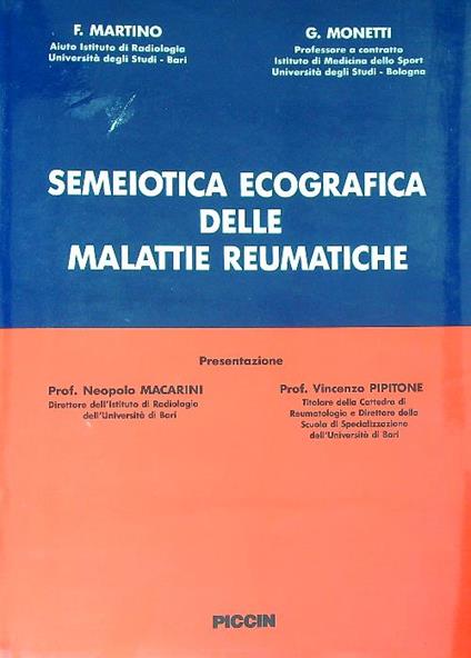 Semeiotica ecografica delle malattie reumatiche - F. Martino - copertina