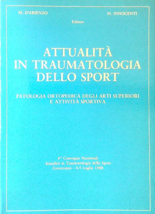 Attualità in traumatologia dello sport - M. D'Arienzo - copertina