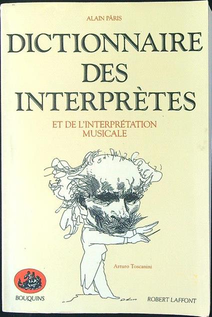 Dictionnaire des interpretes - Alain Paris - copertina