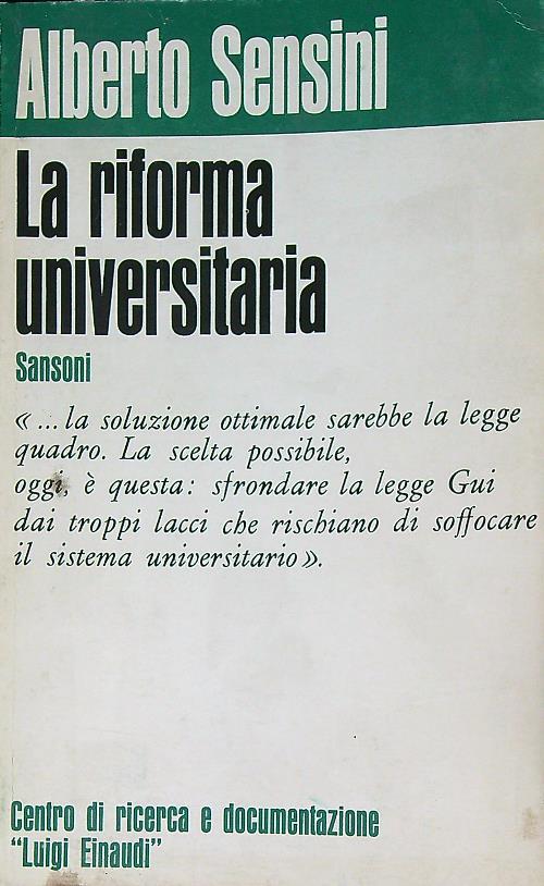 La riforma universitaria