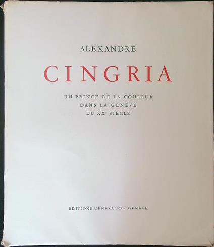 Alexandre Cingria - copertina
