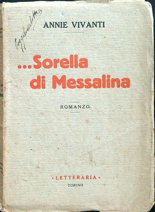 ...sorella di Messalina - Annie Vivanti - copertina