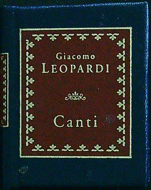 Canti - Leopardi - copertina